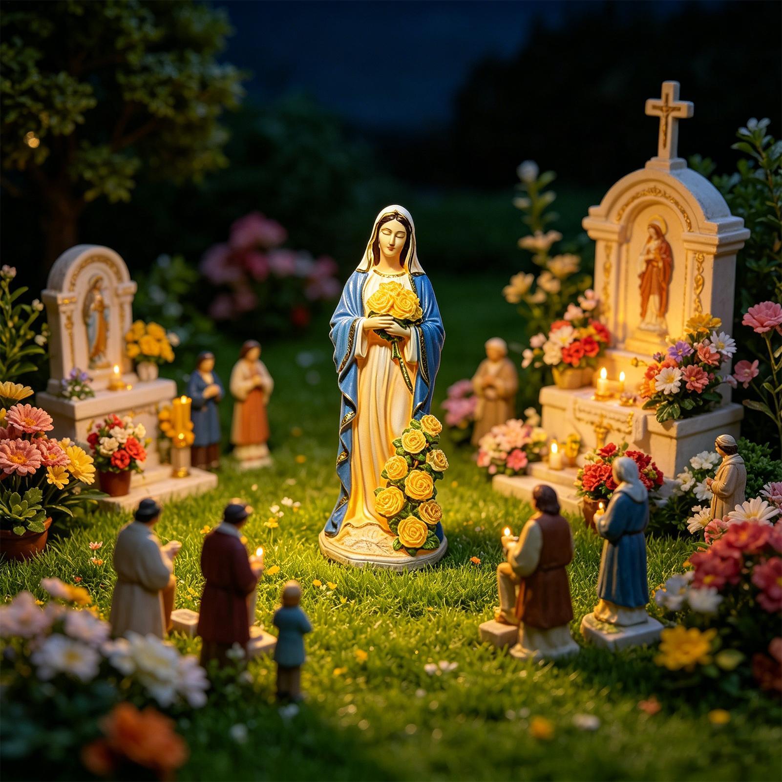 Virgin Mary Solar Statue Garde - Farming And Agriculture recension och pris